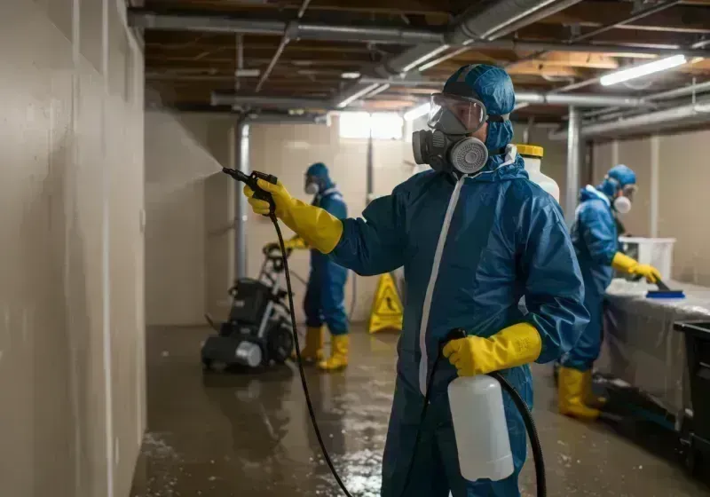 Basement Sanitization and Antimicrobial Treatment process in Sophia, WV